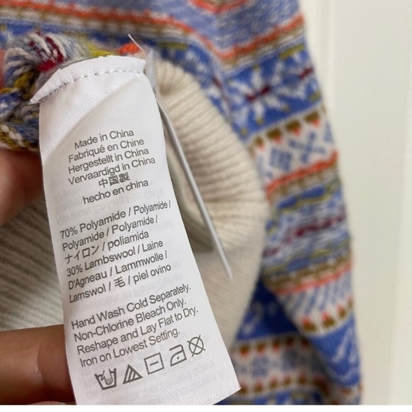 J. Crew Fair Isle Johnny Collar Vneck Sweater Size XS - Picture 4 of 14